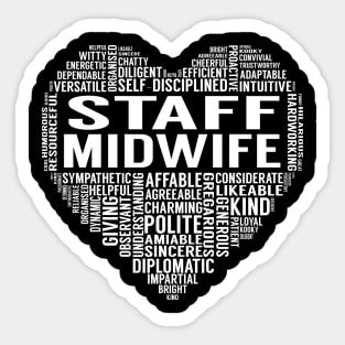 Staff Midwife Heart Sticker